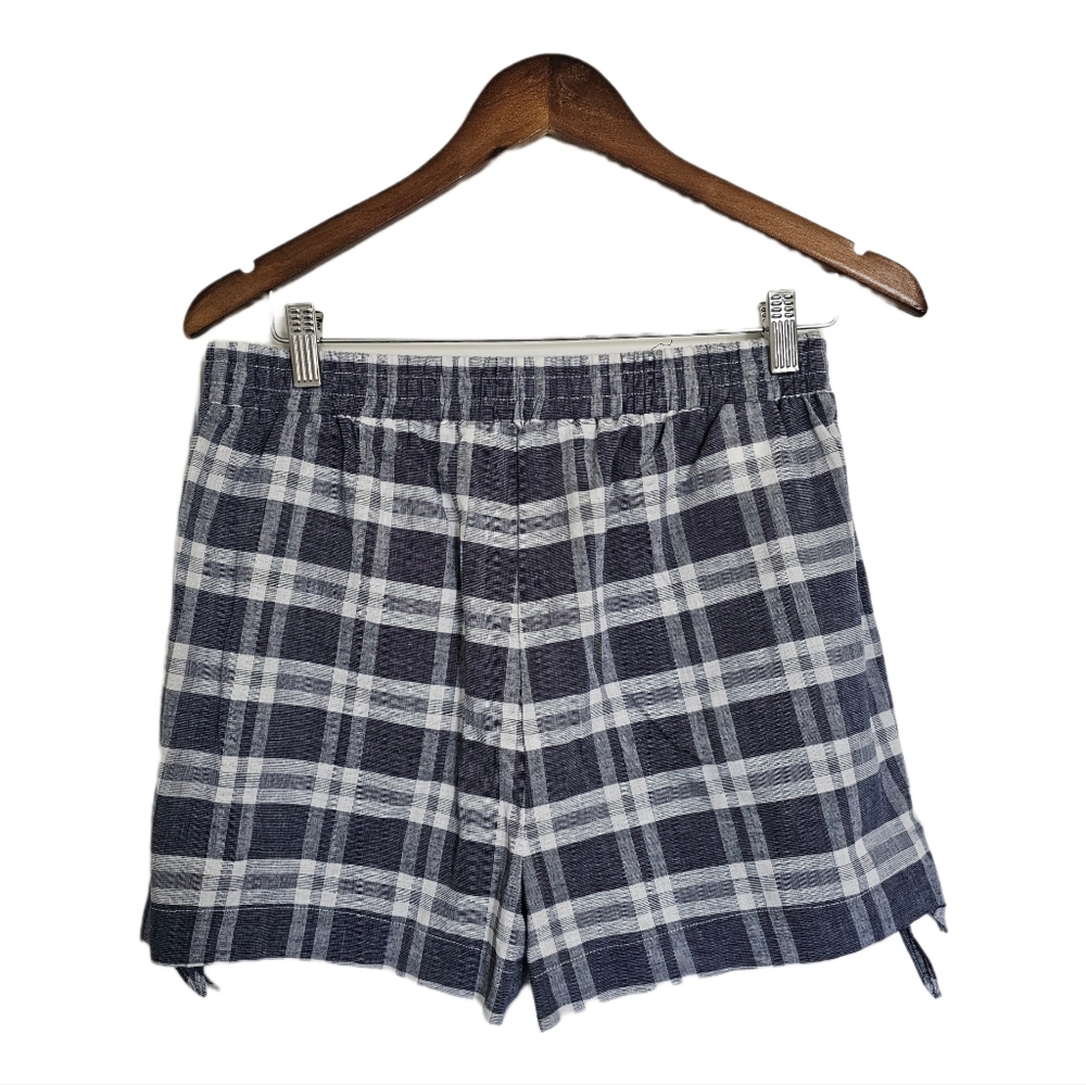 BCBGeneration gingham knot blue and white plaid shorts size small nwot - Picture 8 of 8
